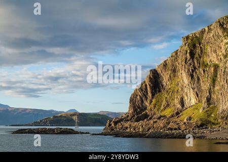 Ellenabeich Dorf neben Easdale Island, in der Nähe von Oban, Argyll und Bute, Schottland, Großbritannien Stockfoto