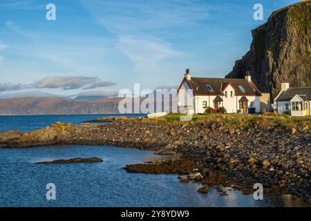 Ellenabeich Dorf neben Easdale Island, in der Nähe von Oban, Argyll und Bute, Schottland, Großbritannien Stockfoto