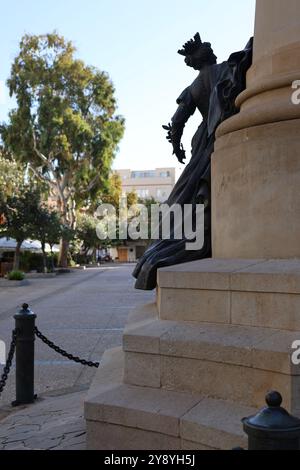 Ibiza. Spanien. Eivissa. Balearen. Spanien. Balearen. España. Estatua vara de reí. Statue. Monument. König. King. Denkmal. Monument. Stockfoto