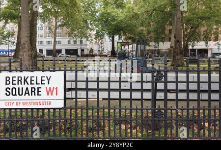 Berkeley Square, Mayfair, Westminster, London W1, England. Stockfoto
