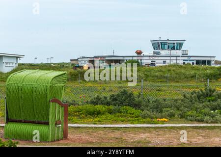 Terminal des kleinen Flugzeugs auf der Hochseeinsel Helgoland, Nordsee, Schleswig-Holstein, Landkreis Pinneberg, Norddeutschland Stockfoto