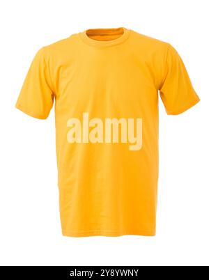 Gelbes Teeshirt auf der unsichtbaren Mannequin Stockfoto