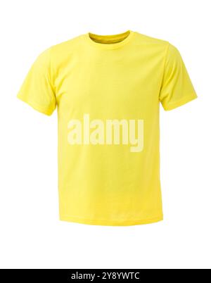 Gelbes Teeshirt auf der unsichtbaren Mannequin Stockfoto