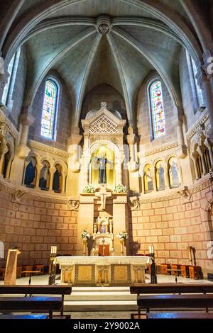 Katholisch-christliche Kapelle, Javier Castle, 10. Jahrhundert, Javier Heiligtum, Foral Community of Navarra, Spanien Stockfoto