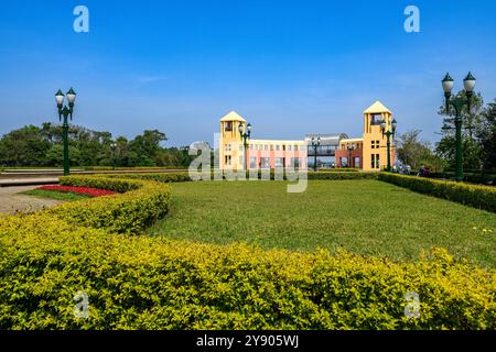 Tanguá Park, Curitiba, Paraná, Brasilien am 23. September 2024. Der Garten wird hervorgehoben. Stockfoto