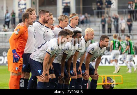 Göteborg, 18. September 2024. Spieler in Malmö FF stehen für eine fotosession vor dem Start im Match gegen GAIS. Stockfoto