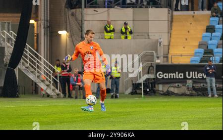 Göteborg, 18. September 2024. Moment im Spiel zwischen GAIS und Malmö FF in der schwedischen Fußballliga. Endergebnis: 0-0. Stockfoto