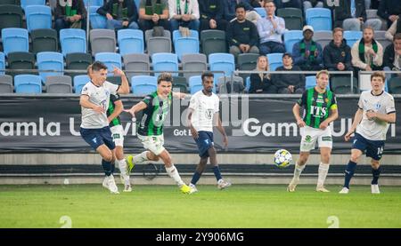 Göteborg, 18. September 2024. Moment im Spiel zwischen GAIS und Malmö FF in der schwedischen Fußballliga. Endergebnis: 0-0. Stockfoto