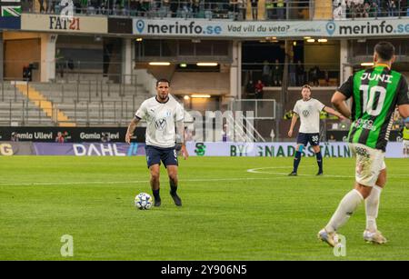 Göteborg, 18. September 2024. Moment im Spiel zwischen GAIS und Malmö FF in der schwedischen Fußballliga. Endergebnis: 0-0. Stockfoto