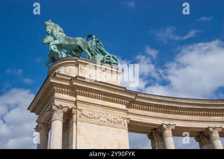 Boedapest, Ungarn 13. september 2008. Statue Detail Heldenplatz Budapest Stockfoto