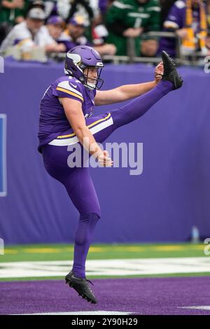 Tottenham Hotspur Stadium, London, Großbritannien. Oktober 2024. NFL UK Football, New York Jets versus Minnesota Vikings; Credit: Action Plus Sports/Alamy Live News Stockfoto