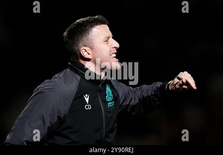 Colin Doyle, Colin Doyle, Torhüter von Bradford City, während des Spiels der Sky Bet League 2 bei der Valley Parade in Bradford. Bilddatum: Montag, 7. Oktober 2024. Stockfoto