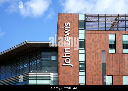 ohn Lewis Logo auf dem Gebäude im Stadtzentrum von Liverpool Stockfoto