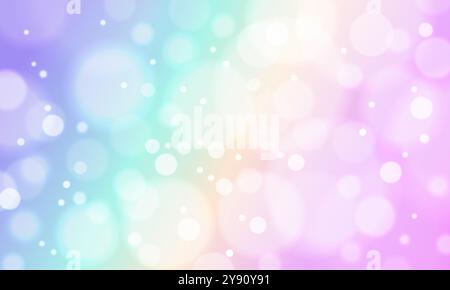 Hintergrund mit leuchtendem Regenbogenverlauf und weichem Bokeh-Effekt. Die Farben übergehen reibungslos und schaffen eine lebendige und fröhliche Atmosphäre, p Stock Vektor
