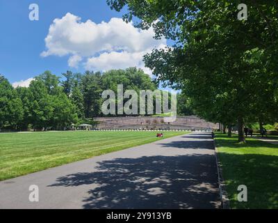 Asheville, North Carolina - 14. Juni 2021 - die Biltmore Estate Gardens gehören der Familie Vanderbilt. Stockfoto