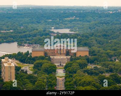 Das Philadelphia Pennsylvania Museum of Art. 72 Steinstufen vor dem Eingang des Philadelphia Museum of Art, in Philadelphia, Pennsylvania Stockfoto