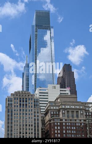 Philadelphia, PA - 26. Mai 2024: Gebäude des Comcast Center in Philadelphia, Pennsylvania. Stockfoto