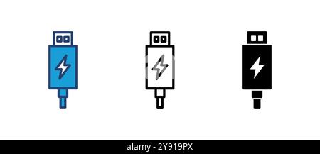 USB-Symbolvektor. Vektor des Flash-Disk-Symbols Stock Vektor