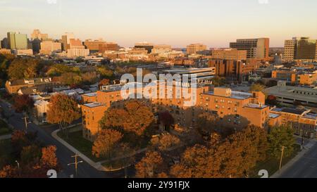 Die nicht so wenig Skyline von Wilmington Delaware am späten Herbst Tag im Nordosten der USA Stockfoto