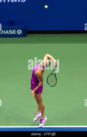 Aryna Sabalenka (BLR) Gewinnerin der Women's Singles Championships 2024 bei den US Open Tennis Championships am 7. September 2024 im USTA Billie Jean King National Tennis Center in New York City, USA. Stockfoto