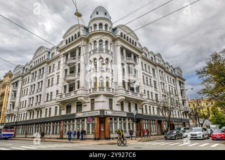 KGB in Riga, Lettland. Das Cornerhouse Stockfoto