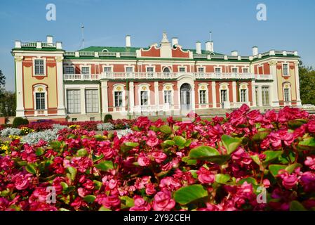 Wunderschöner barocker Kadriorg-Palast, erbaut für Katharina I. von Russland von Peter dem Großen, heute Kunstmuseum und öffentliche Blumengärten, Tallinn, Estland. Stockfoto