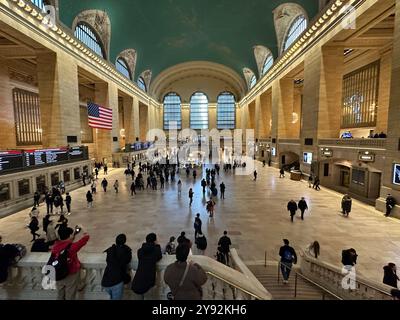 New York, USA: 12. Februar 2024; Innenraum der Grand Central Station in New York Stockfoto