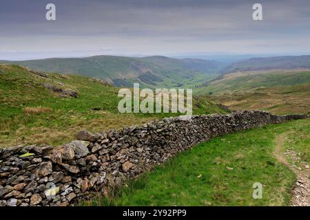 Sommerblick auf das Longsleddale Valley in der Nähe von Sadgill Village, Lake District National Park; Cumbria; England Stockfoto