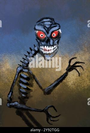 halloween Monster Kreatur Vampir Illustration Grafik Stockfoto