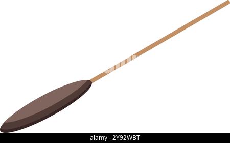 Dieses Holzpaddel ist perfekt, um ein Boot durch das Wasser zu treiben Stock Vektor