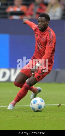 Frankfurt, Deutschland. Oktober 2024. Alphonso Davies fotografiert beim Fußball Bundesliga Spiel Eintracht Frankfurt gegen den FC. Bayern München. Am 6.9.2024 in Frankfurt. Quelle: dpa/Alamy Live News Stockfoto