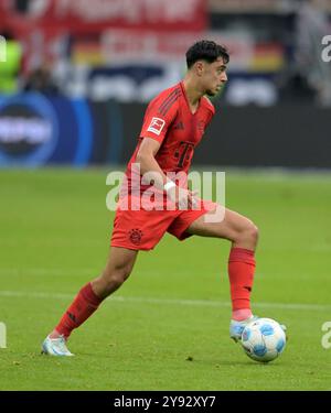 Frankfurt, Deutschland. Oktober 2024. Aleksandar Pavlovic. Fotografiert beim Fußball Bundesliga Spiel Eintracht Frankfurt gegen den FC. Bayern München. Am 6.9.2024 in Frankfurt. Quelle: dpa/Alamy Live News Stockfoto
