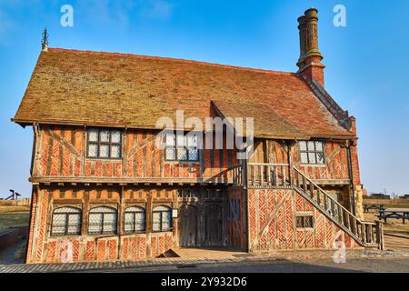 Die Moot Hall in Aldeburgh, Suffolk, erbaut um 1550 im Tudor-Stil. Stockfoto