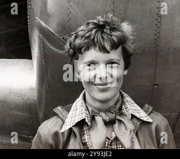 Amelia Earhart (1897–2. Juli 1937), Porträtfotografie von Underwood & Underwood, 1937 Stockfoto