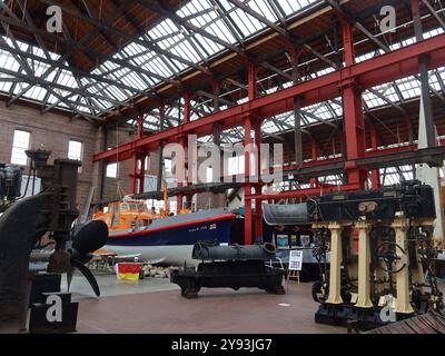 Das Scottish Maritime Museum befindet sich im Linthouse Building, einer Cathedral of Engineering & Shipbuilding und zeigt die maritime Geschichte Schottlands. Stockfoto