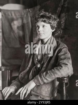 Amelia Earhart (1897–2. Juli 1937), Porträtfotografie von Peter A Juley, um 1932 Stockfoto