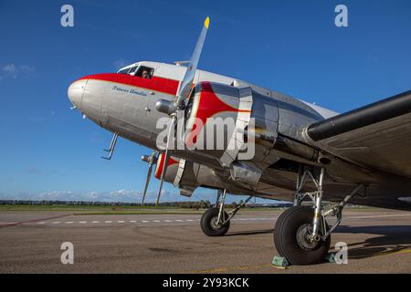 Douglas DC3 Flughafen Lelystad DDA Classic Airlines Dutch Dakota Association Stockfoto