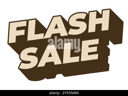 Flash-Angebot. Texteffektdesign im 3D-Stil für digitale oder Pint-Werbung Stock Vektor