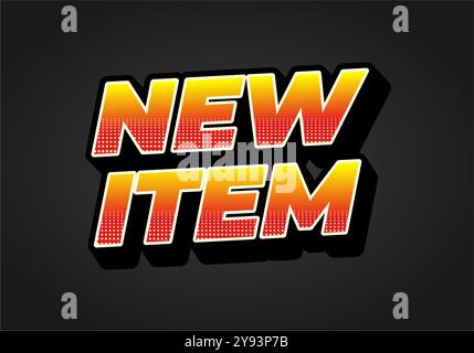 Neues Element. Texteffekt-Design im 3D-Stil für Printwerbung Stock Vektor