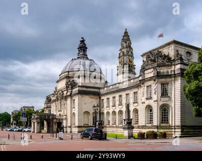 City Hall, Cardiff, Wales, Vereinigtes Königreich, Europa Stockfoto