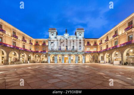 Plaza Mayor, UNESCO-Weltkulturerbe, Avila, Castilla y Leon, Spanien, Europa Stockfoto