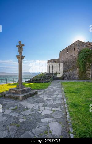 Schloss San Carlos, Finisterre (Fisterra), La Coruna, Galicien, Spanien, Europa Stockfoto