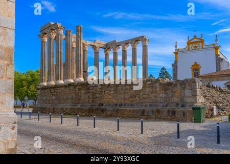 Römischer Tempel, UNESCO-Weltkulturerbe, Evora, Alentejo, Portugal, Europa Stockfoto