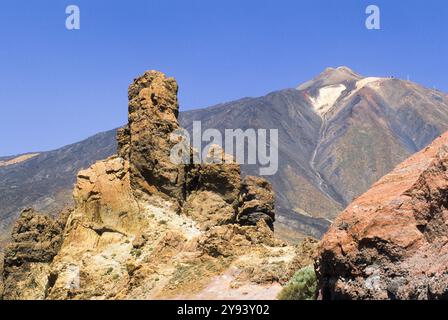 Roques de Garcia, Caldeira de las Canadas, Teide, Teide Nationalpark, UNESCO, Teneriffa, Kanarische Inseln, Spanien, Atlantik Stockfoto