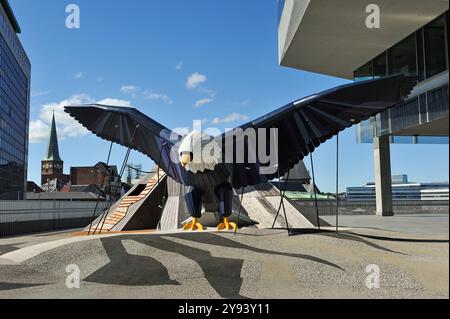 Spielplatz von Dokk1, von Schmidt Hammer Lassen Architects, Library and Citizens' Services an der städtischen Uferpromenade von Aarhus, Jütland Peninsula, Dänemark Stockfoto