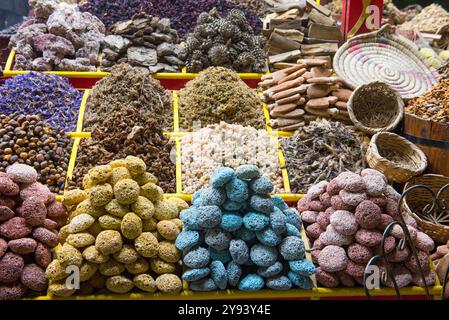 Nachtmarkt in Assuan, Ägypten, Nordafrika, Afrika Stockfoto