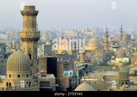 Blick über Kairo von der Blauen Moschee, Kairo, Ägypten, Nordafrika, Afrika Stockfoto