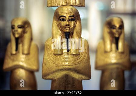 Goldstatuetten, Grab von Tutanchamun, Museum für ägyptische Antiken, Kairo, Ägypten, Nordafrika, Afrika Stockfoto