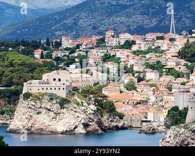 Dubrovnik aus Lokrum, Kroatien, Europa Stockfoto