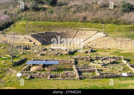 Archäologisches Gebiet von Morgantina, Aidone, Enna, Sizilien, Italien, Mittelmeerraum, Europa Stockfoto